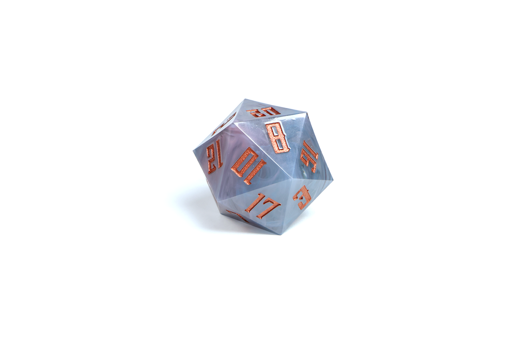 Sharp Edge Resin 55mm D20 Milky Way Dice Sets & Singles 1985 Games [SK]