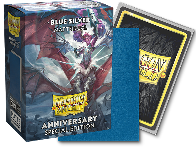 Dragon Shield Dual Matte Blue Silver Card Supplies Arcane Tinmen [SK]   