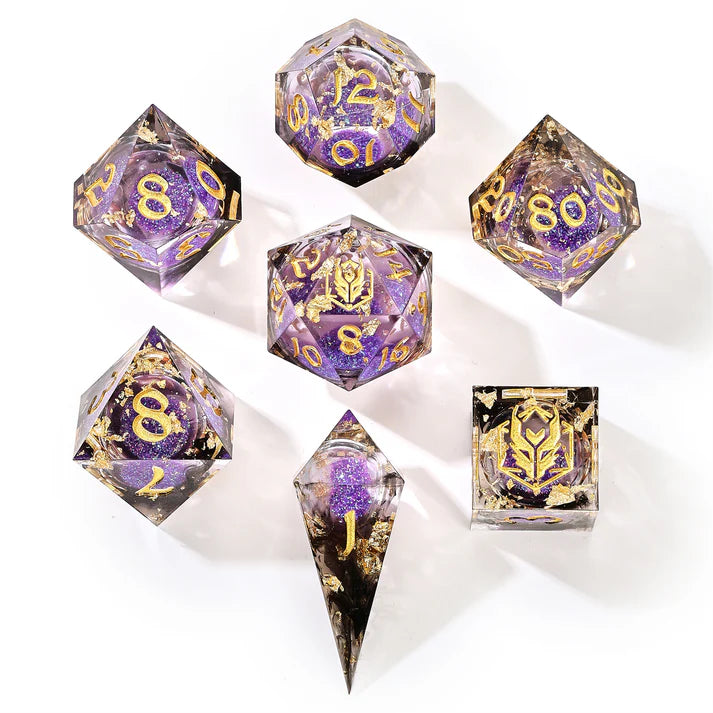 Sharp Edge Liquid Core RPG Dice Set - Midnight Velvet Dice Sets & Singles hymgho [SK]