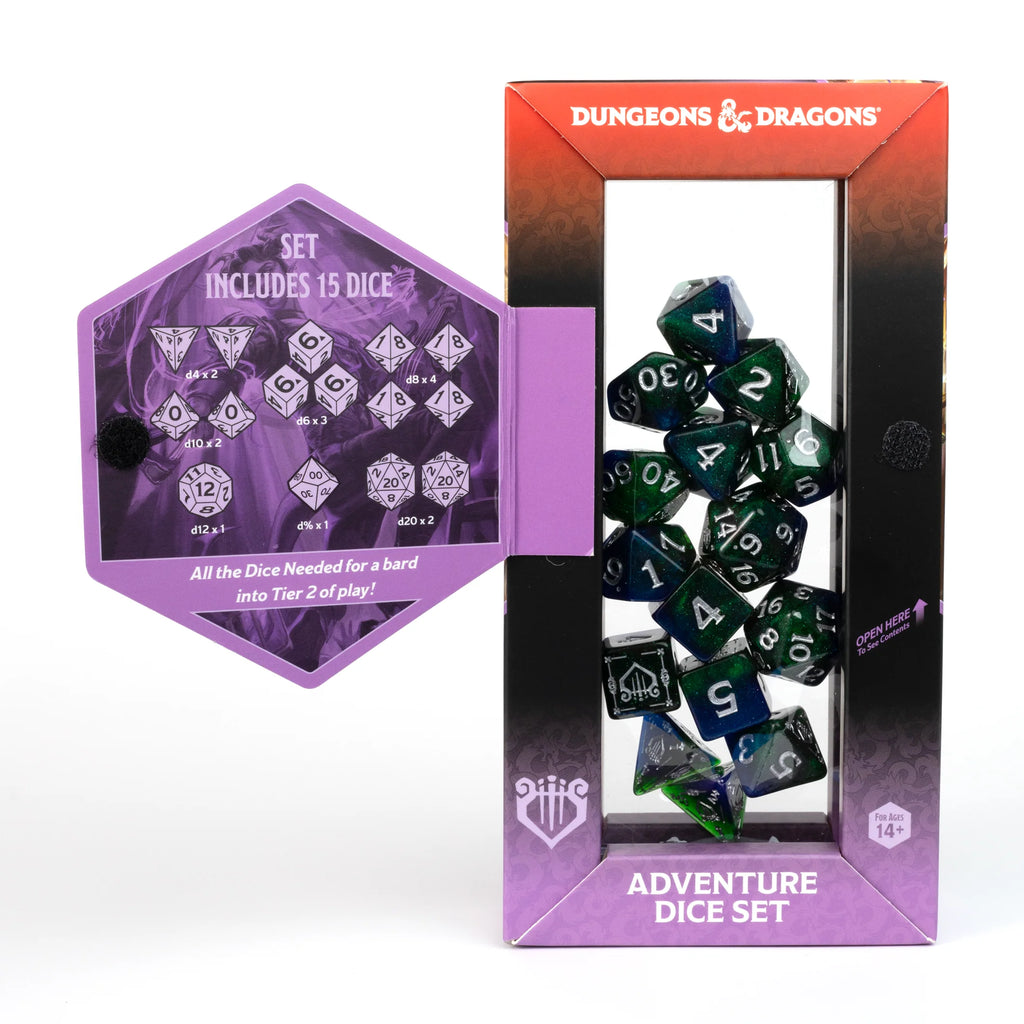 D&D Adventure Dice: Bard (Blue/Green) Dice Sets & Singles Sirius Dice [SK]