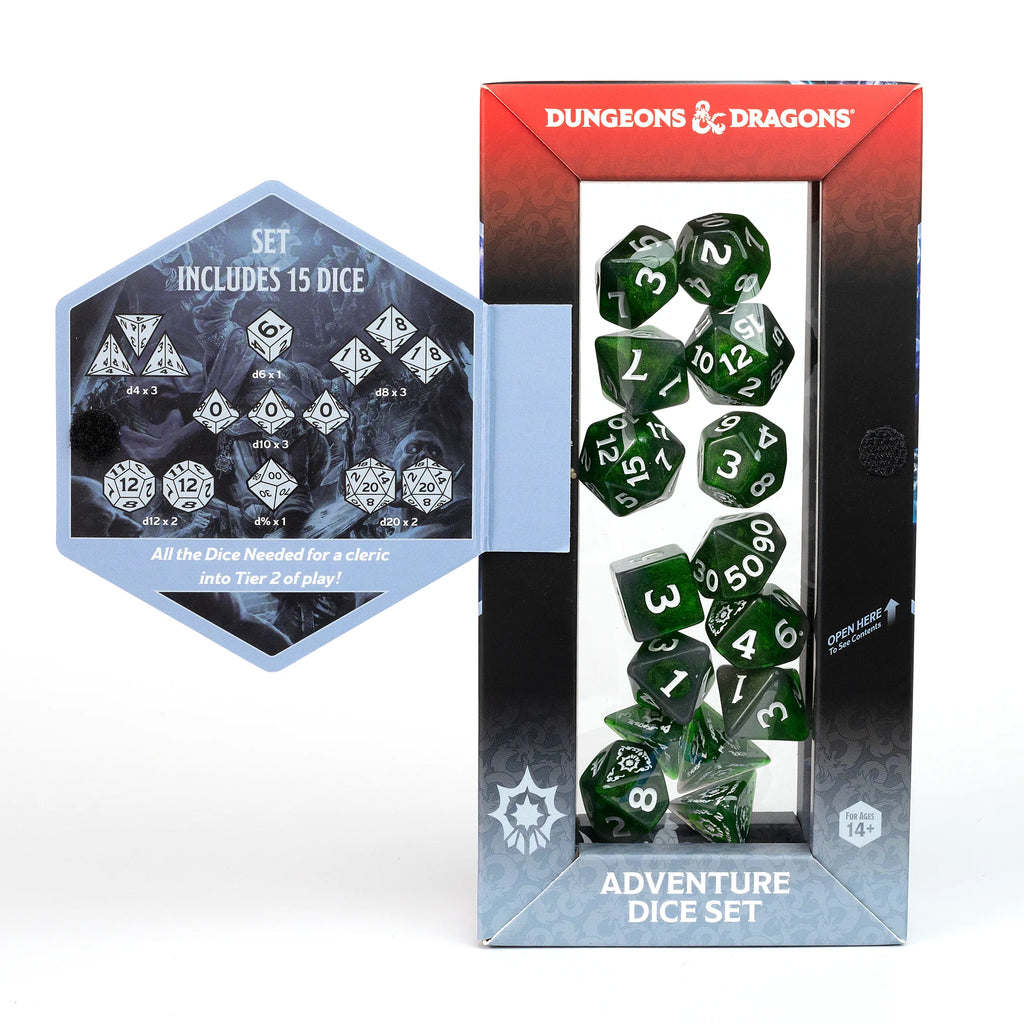 D&D Adventure Dice: Cleric (Green) Dice Sets & Singles Sirius Dice [SK]