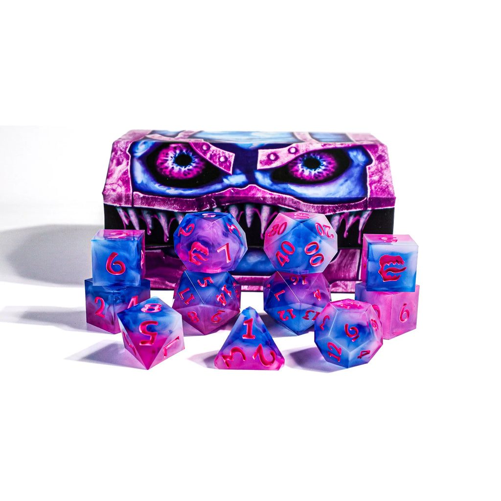 ArcKnight Mimic Cotton Candy 11 Piece RPG Dice Set Dice Sets & Singles ArcKnight [SK]