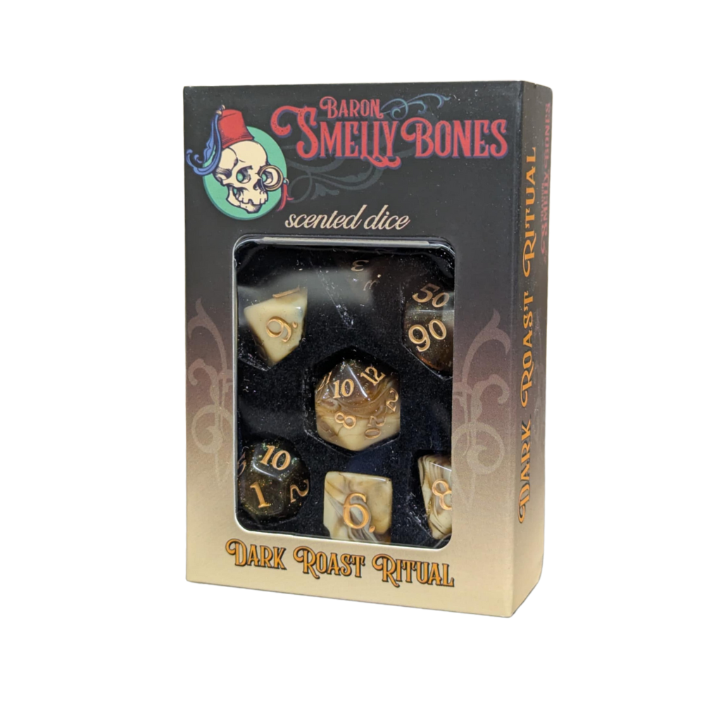 Dark Roast Ritual Scented RPG Dice Set Dice Sets & Singles Studio Woe [SK]