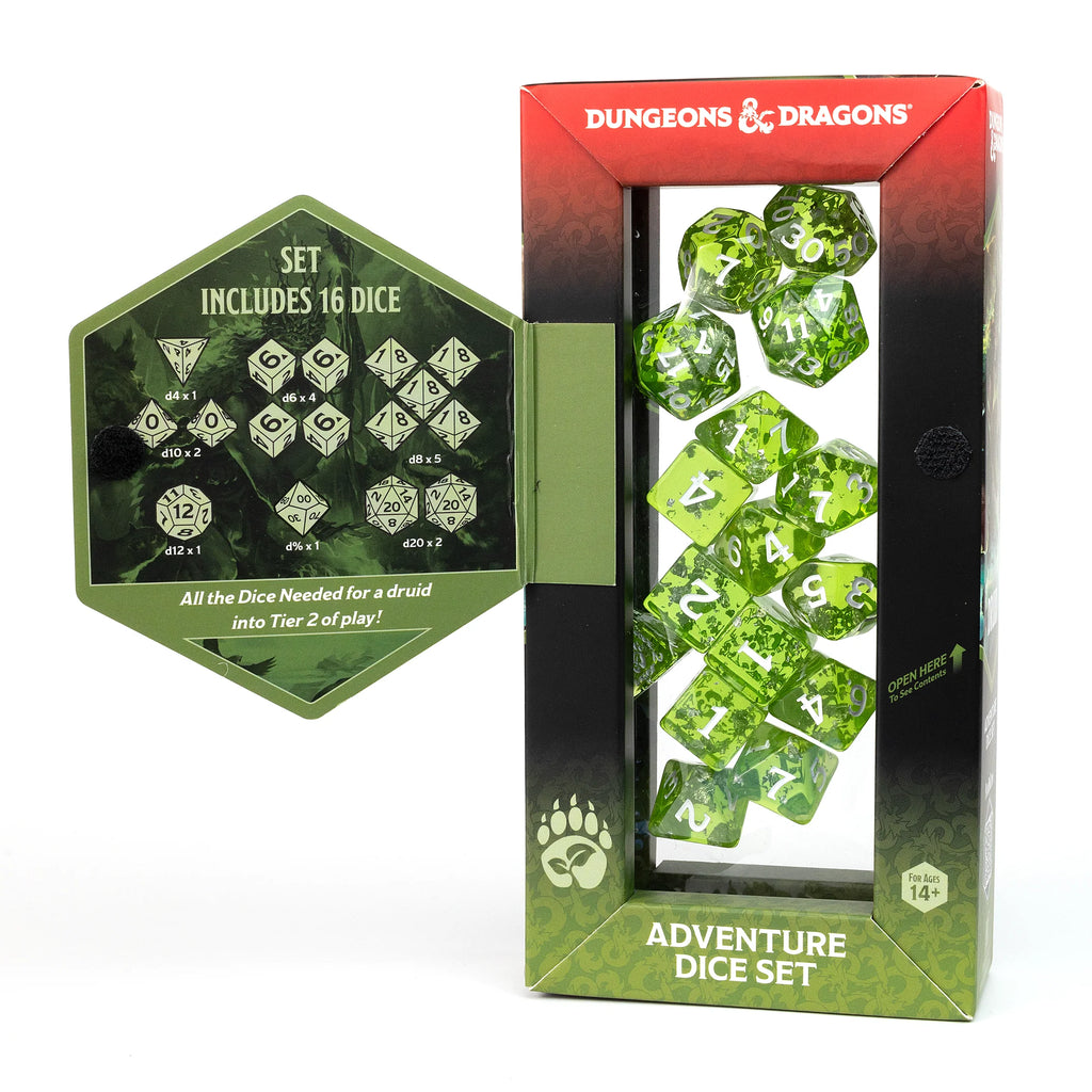 D&D Adventure Dice: Druid (Green) Dice Sets & Singles Sirius Dice [SK]