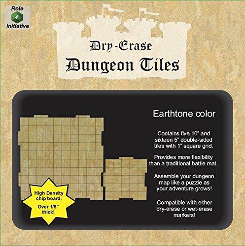 Role 4 Initiative Dry Erase Dungeon Tiles - Earthtone 5" & 10" Game Accessory Role 4 Initiative [SK]   