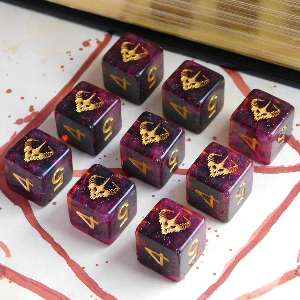 Mythic Elder Dice - Crown of the Night Mother D6 Set Dice Sets & Singles Infinite Black [SK]   