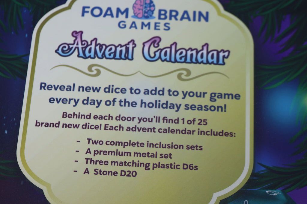 Foam Brain Dice Advent Calendar 2023 Dice Sets & Singles Foam Brain Games [SK]   