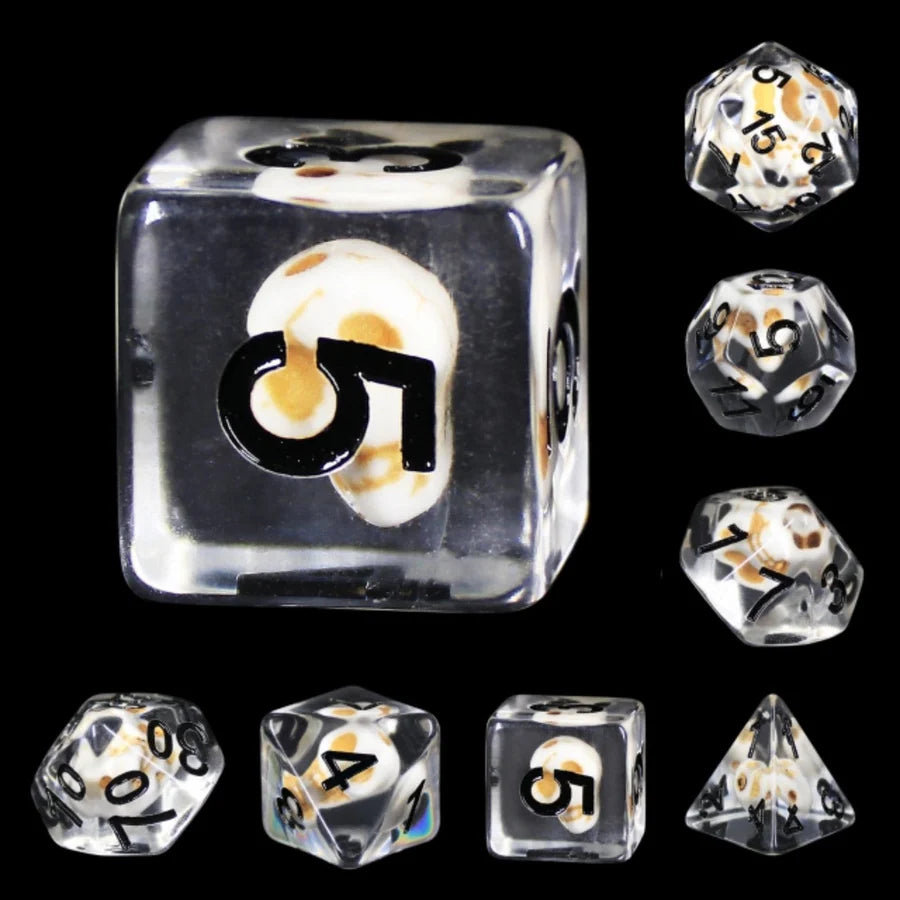 Stone Skull RPG Dice Set Dice Sets & Singles Foam Brain Games [SK]