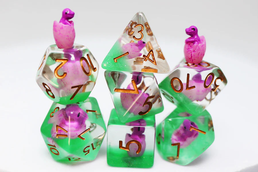Enchanted Dragon Hatchlings RPG Dice Set Dice Games Foam Brain Games [SK]