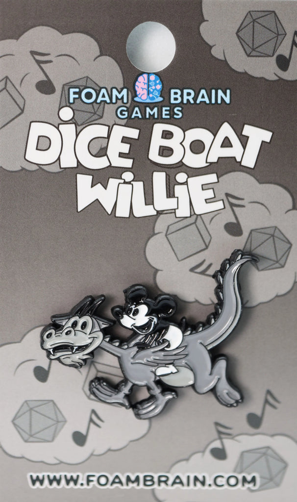 Foam Brain Dice Boat Willie: Mickey Enamel Pin Accessories Foam Brain Games [SK]   