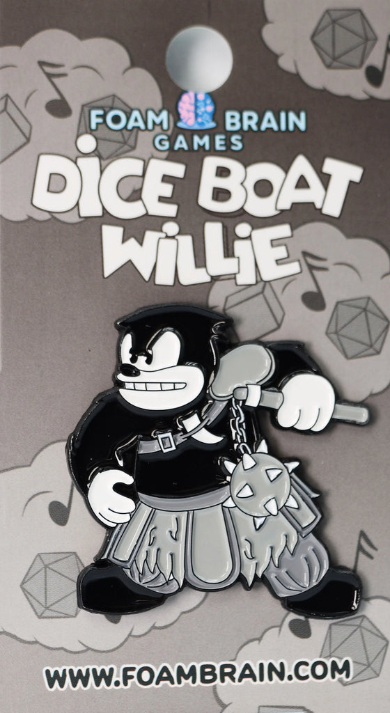 Foam Brain Dice Boat Willie: Barbarian Enamel Pin Accessories Foam Brain Games [SK]   