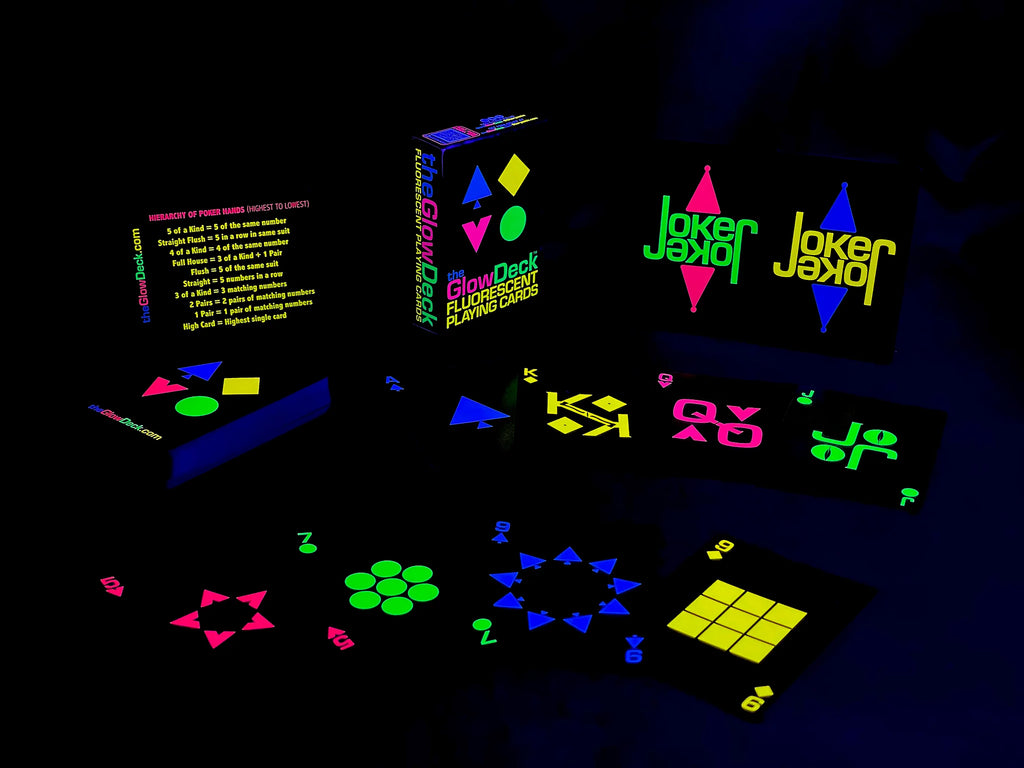 GlowDeckTM Fluorescent Playing Cards Traditional Games Storyastic [SK]   