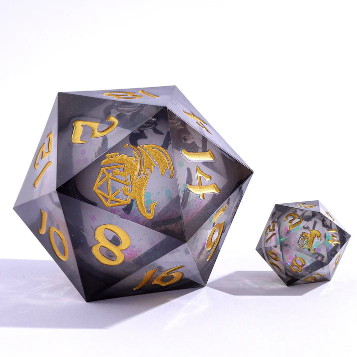 Sharp Edge Liquid Core 55mm D20 - Cursed Eclipse Dice Sets & Singles hymgho [SK]