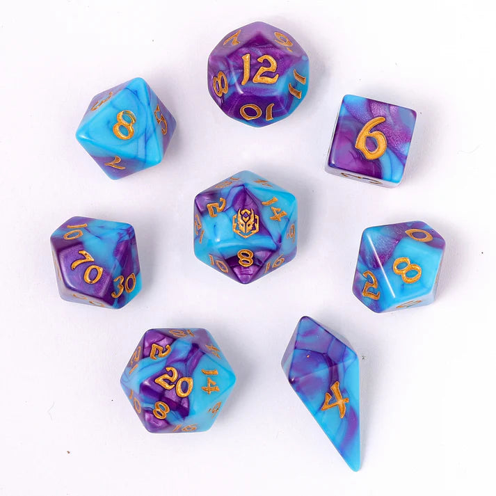 Wyrmforged Rollers Banshee's Wail 8 Piece RPG Dice Set Dice Sets & Singles hymgho [SK]   