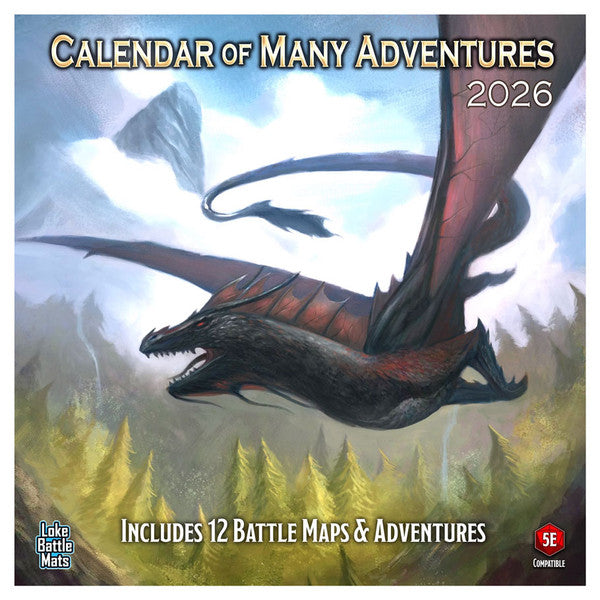 Calendar of Many Adventures 2026 RPGs - Misc Loke Battle Mats [SK]