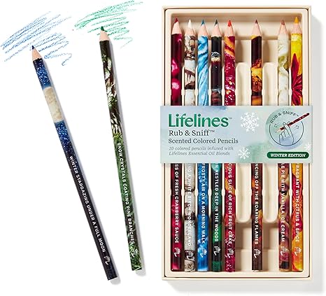 Lifelines Rub & Sniff Colored Pencils Art Supplies Lifelines [SK] 10pk Winter