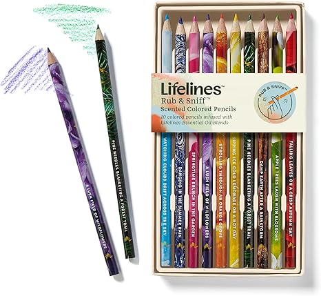 Lifelines Rub & Sniff Colored Pencils Art Supplies Lifelines [SK] 10pk
