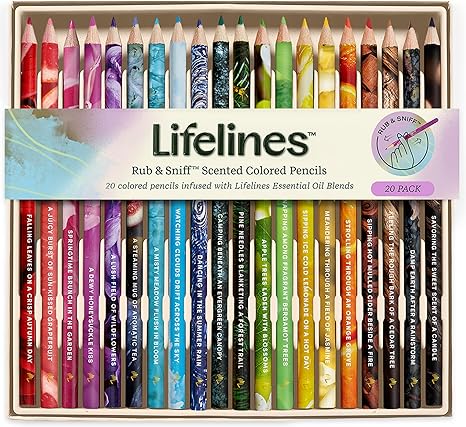 Lifelines Rub & Sniff Colored Pencils Art Supplies Lifelines [SK] 20pk