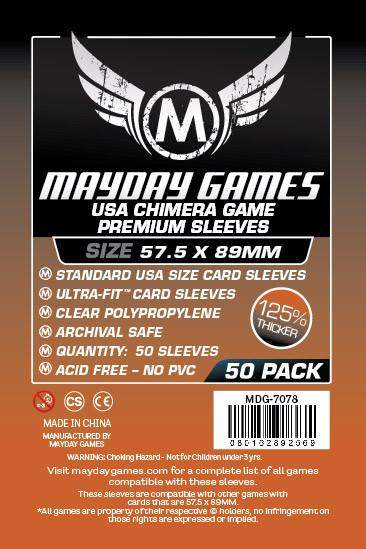 MayDay 57.5 x 89mm Sleeves 50 Pack Card Supplies MayDay Games [SK]   