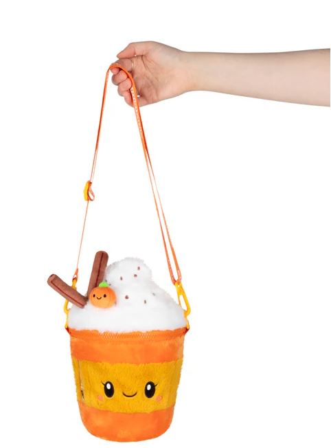 Squishable Fuzzy Crossbody Purse - Pumpkin Spice Latte Novelty Squishable [SK]   