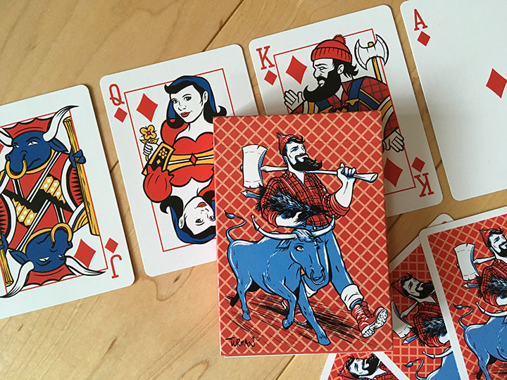 Poker Playing Cards - Paul & Babe “Timber” Red Deck Traditional Games Maynard's [SK]   