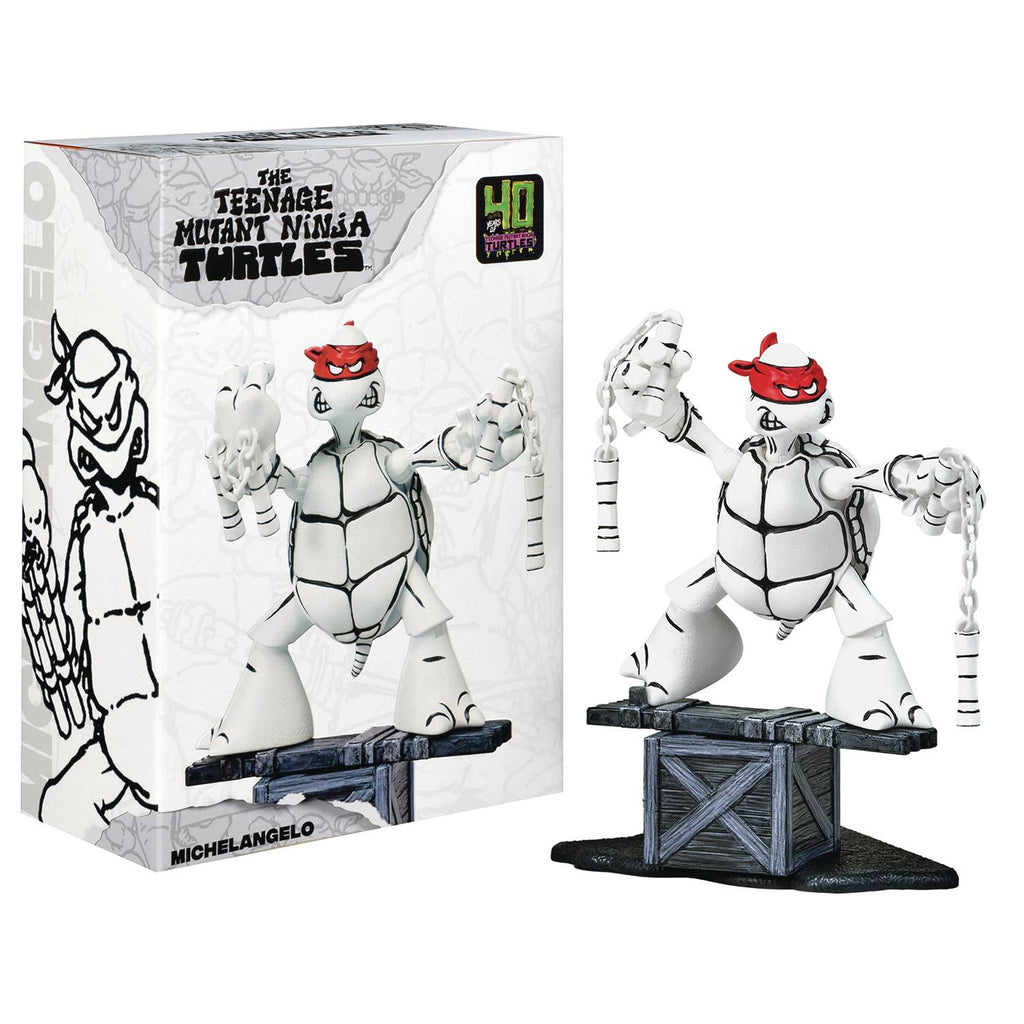 TMNT Black and White Original Sketch Figurine Novelty Playmates [SK] Michelangelo  