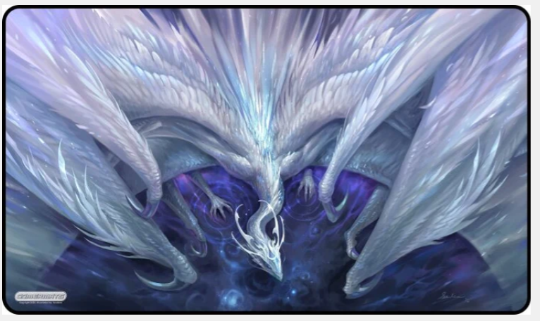GamerMats White Crystal Dragon Game Accessory GamerMats [SK]   