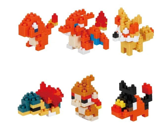 Nanoblock Pokemon Fire Type Set 1 Activities Pokemon [SK]