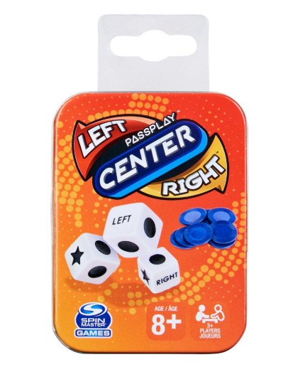 Left Center Right Tin Dice Games Spin Master [SK]