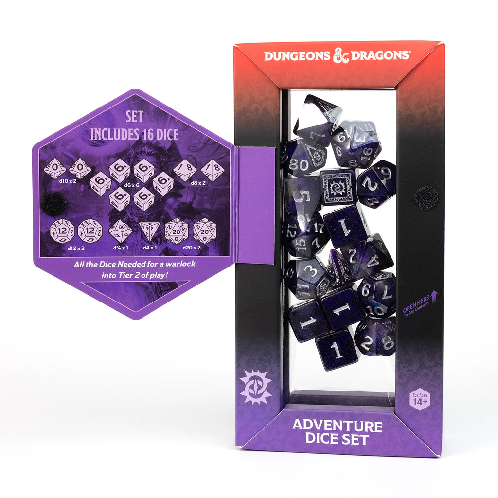 D&D Adventure Dice: Warlock (Purple) Dice Sets & Singles Sirius Dice [SK]