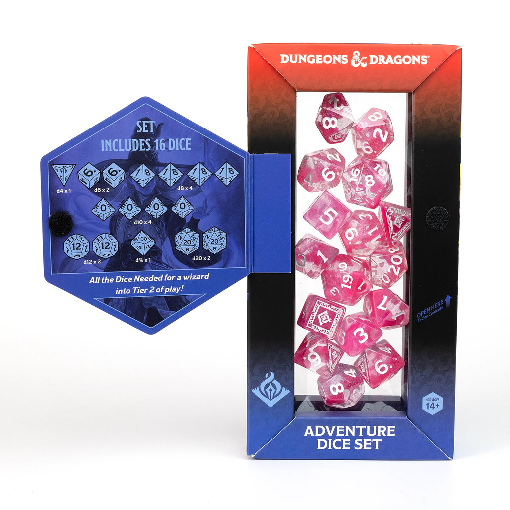 D&D Adventure Dice: Wizard (Fuchsia) Dice Sets & Singles Sirius Dice [SK]