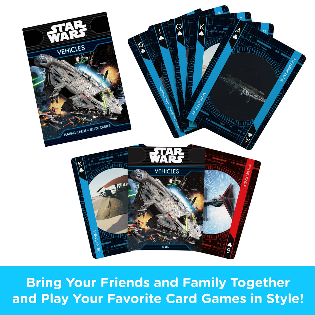 Star Wars Vehicles Playing Cards Traditional Games AQUARIUS, GAMAGO, ICUP, & ROCK SAWS by NMR Brands [SK]   