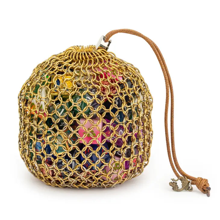 Hero's Chainmail Dice Bag - Gold Game Accessory hymgho [SK]   