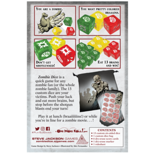 Zombie Dice Deluxe Dice Games Steve Jackson Games [SK]