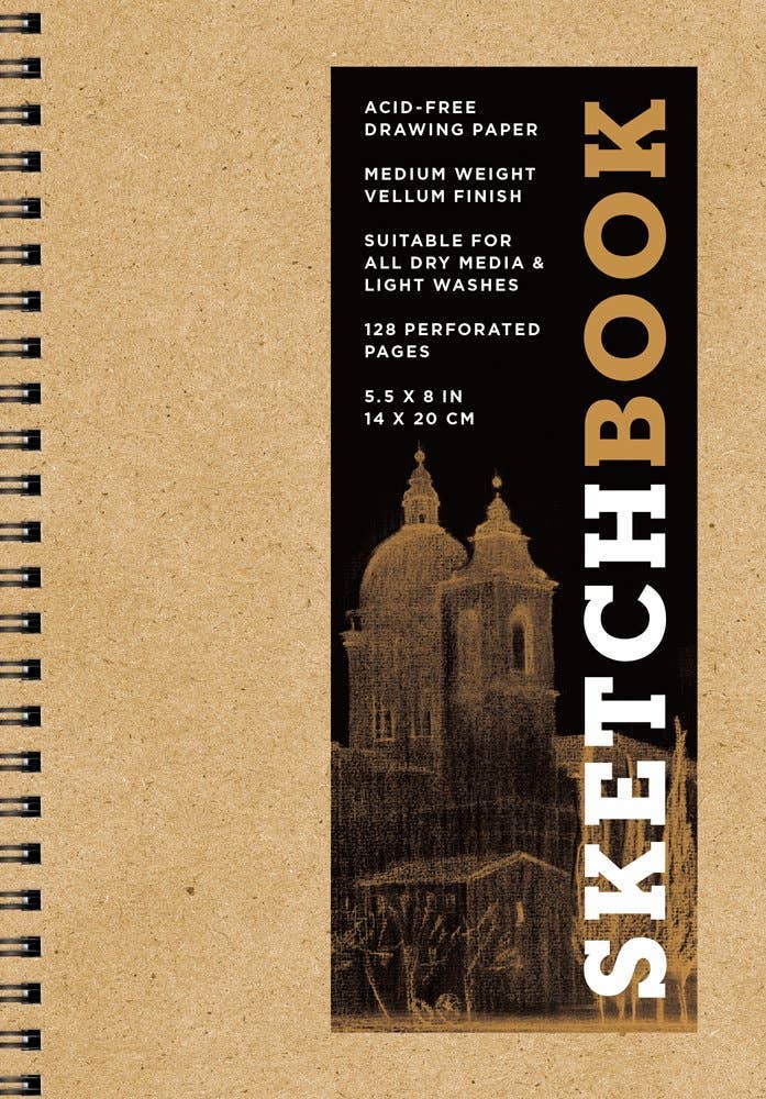 Small Sketchbook 5.5 x 8"- Spiral Hardcover (Kraft) Novelty Hachette Book Group [SK]