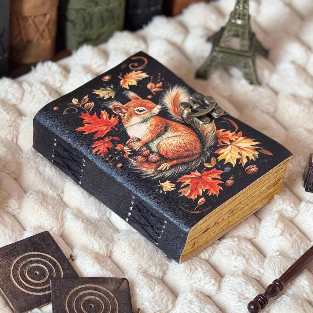 MNM Handicrafts Squirrel Leather Journal 5x7 Giftware MNM HANDICRAFTS [SK]