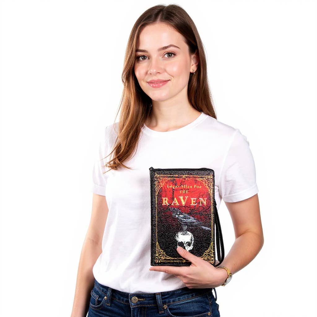 The Raven Vintage Book Clutch Bag Giftware COMECO INC [SK]