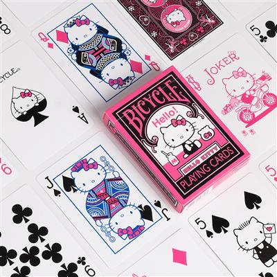 Bicycle Hello Kitty Black & Pink Playing Cards Traditional Games Bicycle [SK]