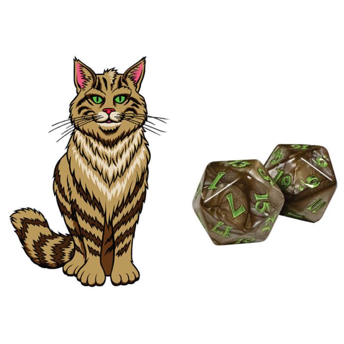 Black Oak Workshop RPG Dice Set Dice Sets & Singles Black Oak Workshop [SK] Kitty Clacks Hazel  