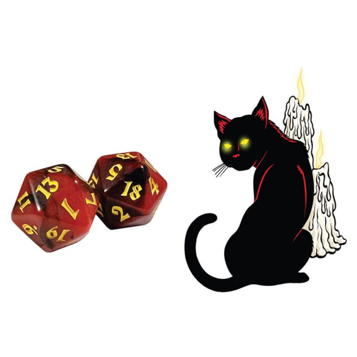 Black Oak Workshop RPG Dice Set Dice Sets & Singles Black Oak Workshop [SK] Kitty Clacks Lucipurr  