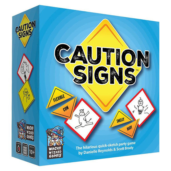 Caution Signs Board Games Wacky Wizard Games [SK]