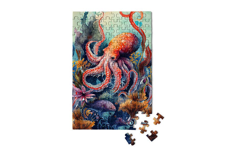 Micro Puzzles Octopus Marine Life Puzzles Micro Puzzles [SK]