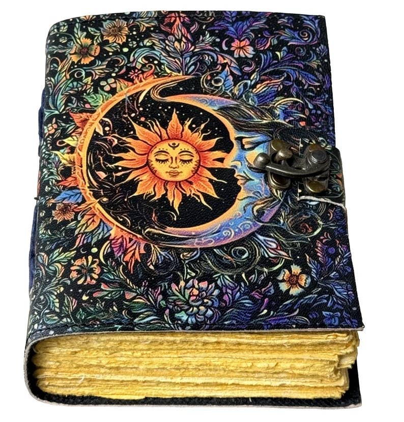 MNM Handicrafts Sun & Moon Leather Journal 5x7 Giftware MNM HANDICRAFTS [SK]
