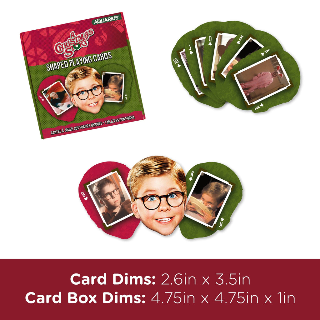 A Christmas Story Shaped Playing Cards Traditional Games AQUARIUS, GAMAGO, ICUP, & ROCK SAWS by NMR Brands [SK]   