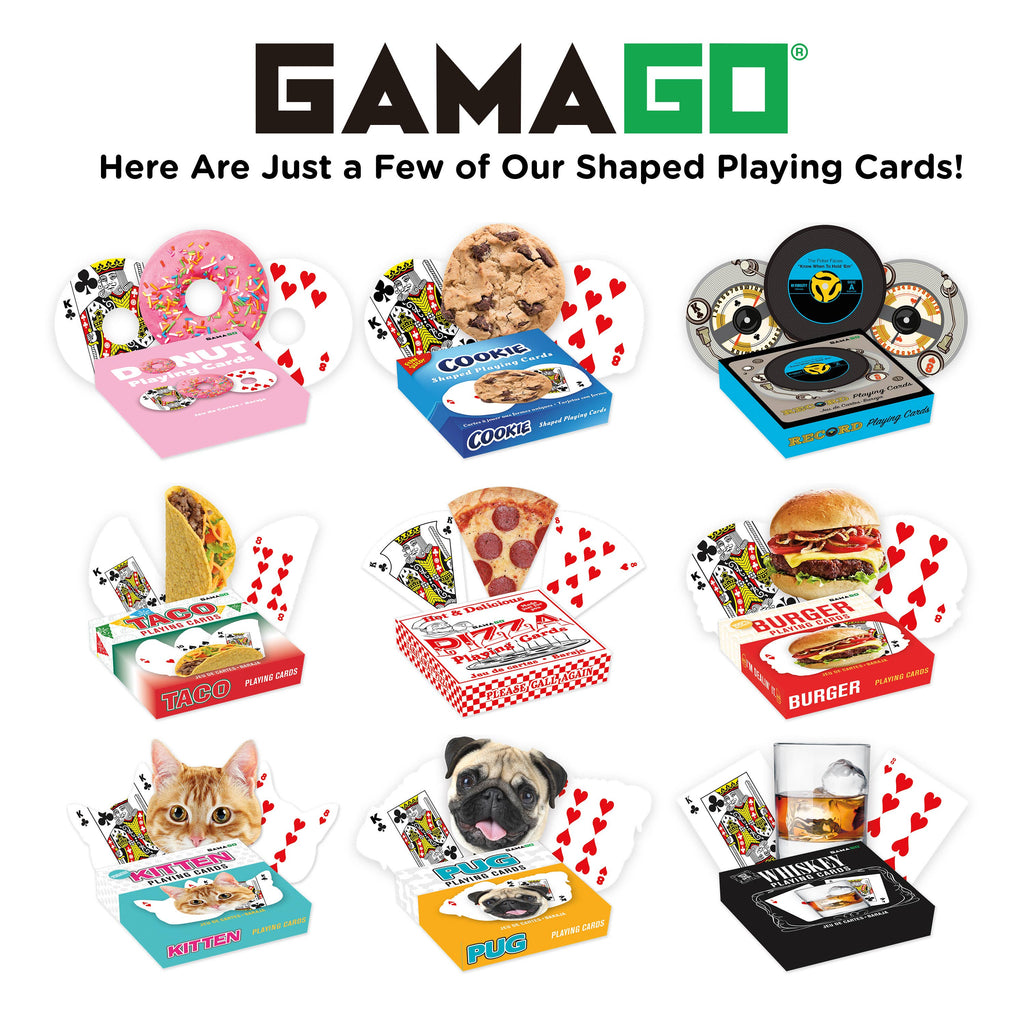 Taco Shaped Playing Cards Traditional Games AQUARIUS, GAMAGO, ICUP, & ROCK SAWS by NMR Brands [SK]   