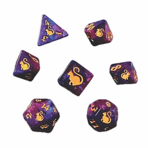 Black Oak Workshop RPG Dice Set Dice Sets & Singles Black Oak Workshop [SK] Kitty Clacks Fortuna  