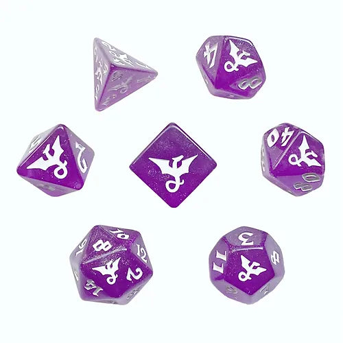 Black Oak Workshop RPG Dice Set Dice Sets & Singles Black Oak Workshop [SK] Glitter Dragon Violet  