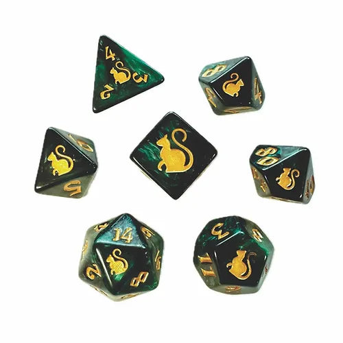 Black Oak Workshop RPG Dice Set Dice Sets & Singles Black Oak Workshop [SK] Kitty Clacks Loki  