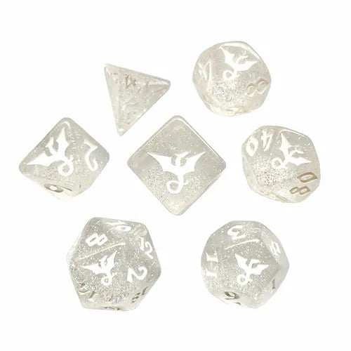 Black Oak Workshop RPG Dice Set Dice Sets & Singles Black Oak Workshop [SK] Glitter Dragon Silverclaw  