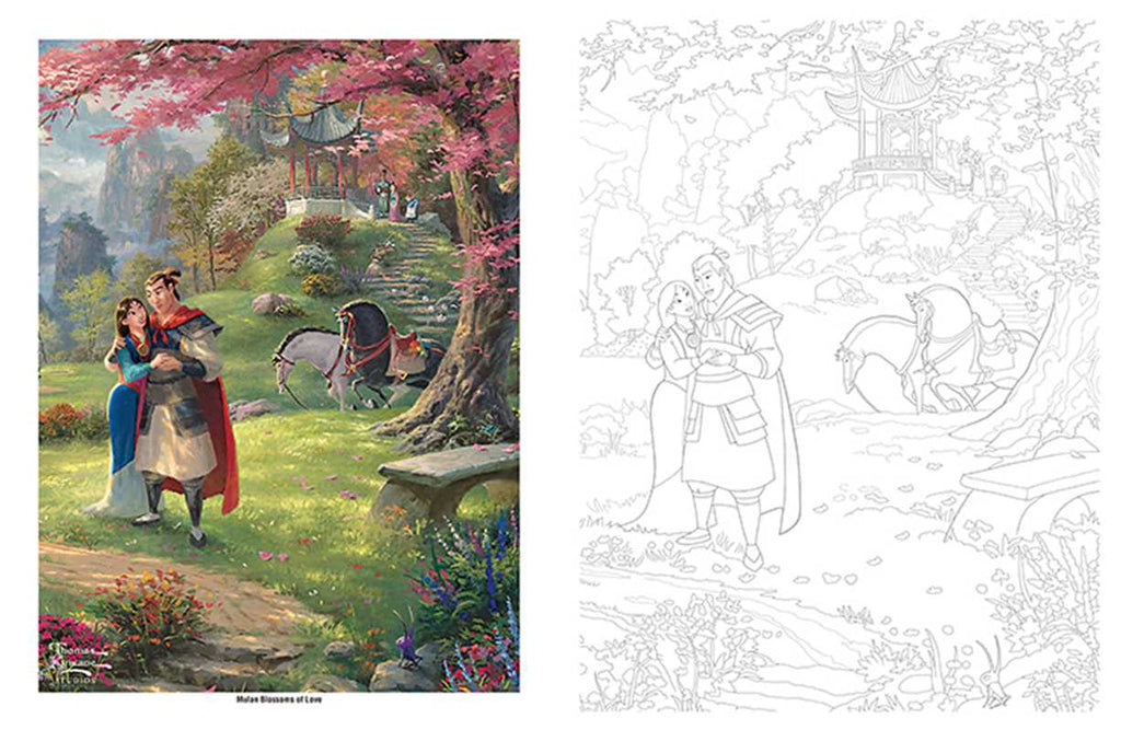 Disney Dreams Collection Thomas Kinkade Studios Disney Princess Coloring Book by Thomas Kinkade Activities Simon & Schuster [SK]